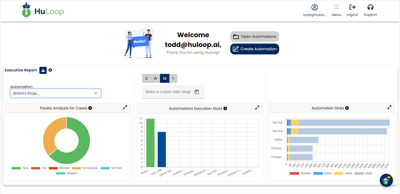 screenshot-huloop-v5-welcome-dashboard Enhanced Visual Analytics and Diagnostic Reporting