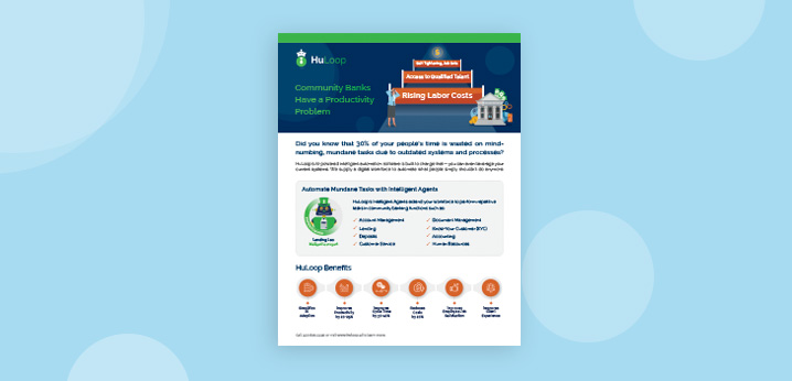 HuLoop Community Banking Intelligent Automation Brochure