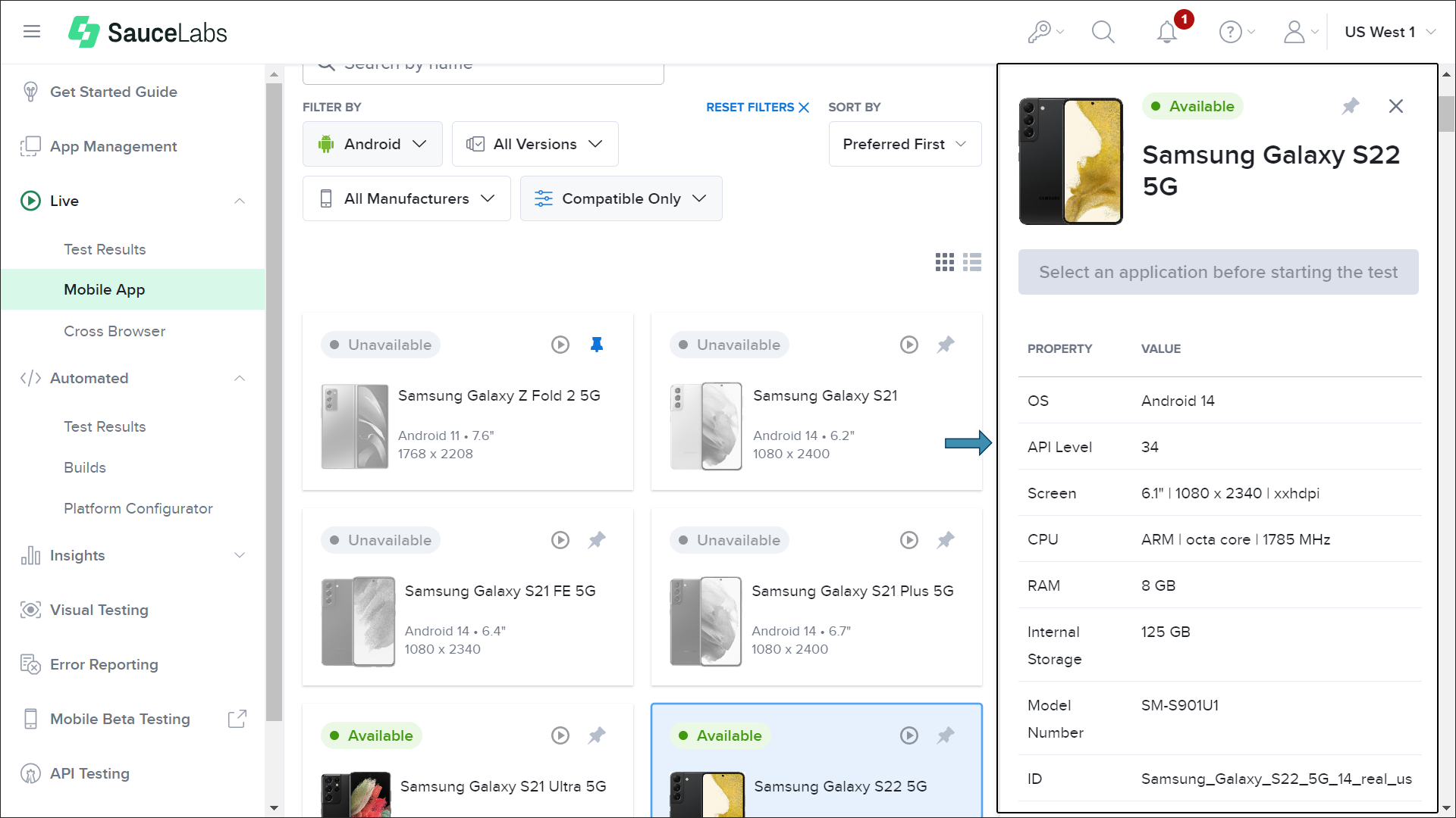 scrn-saucelabs-select-device-its-details-appear-on-right