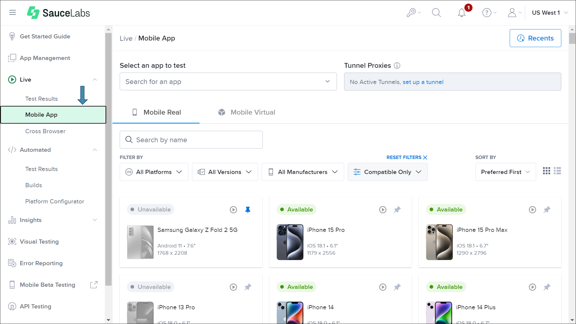 scrn-saucelabs-select-mobile-app