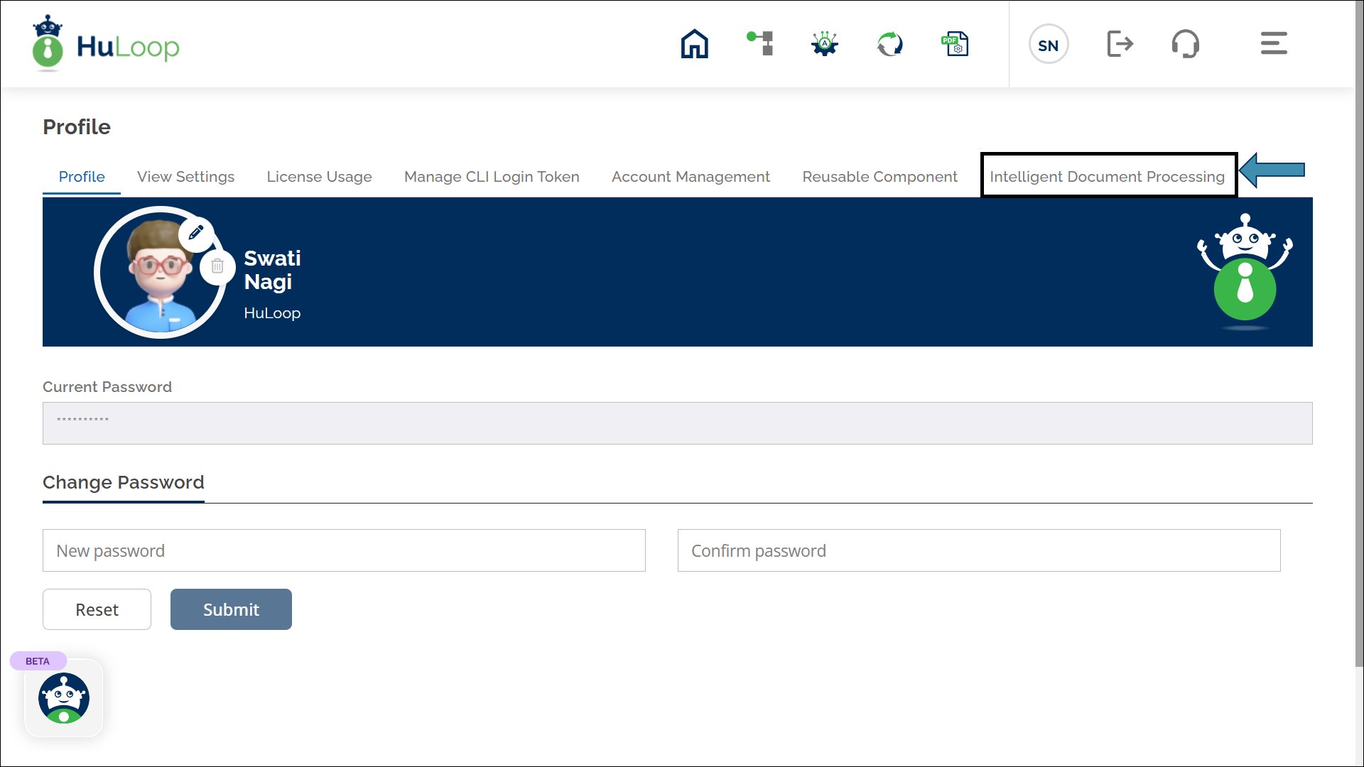 HuLoop Profile Page
