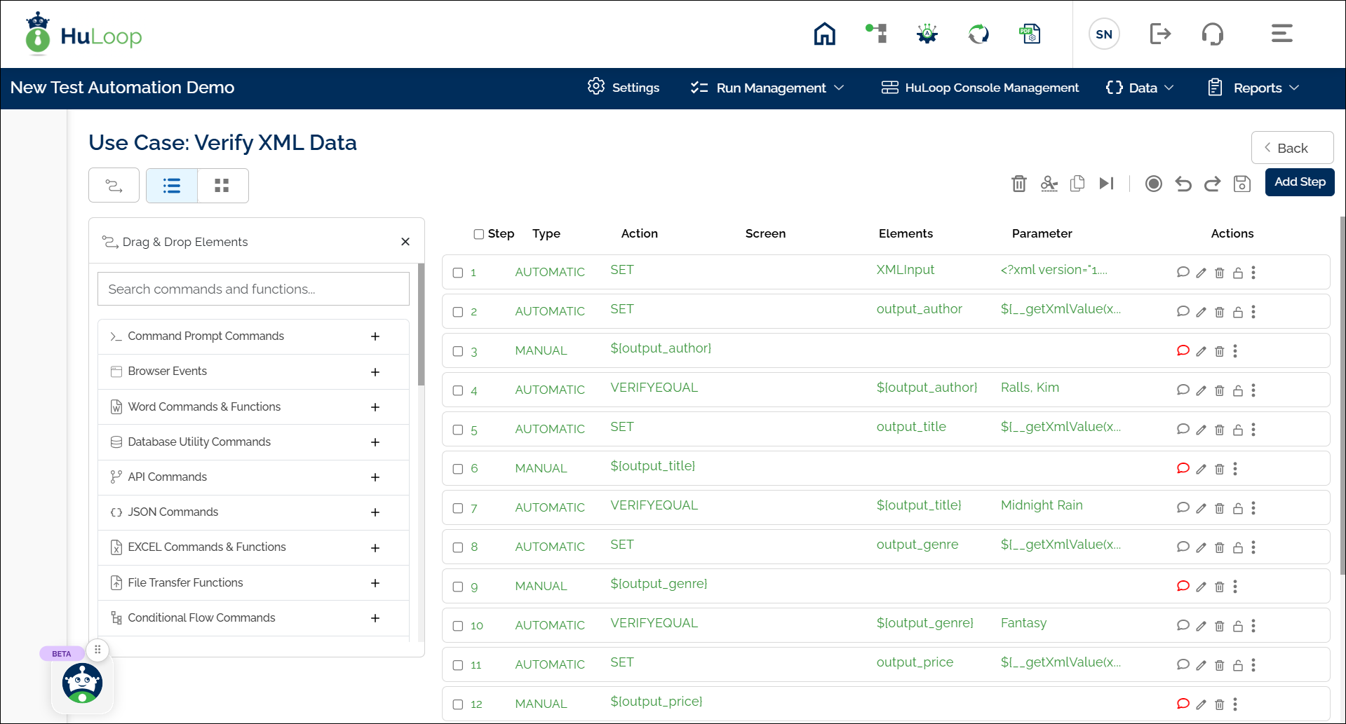 Example Workflow Using the 'Get Specified Value From XML' Function