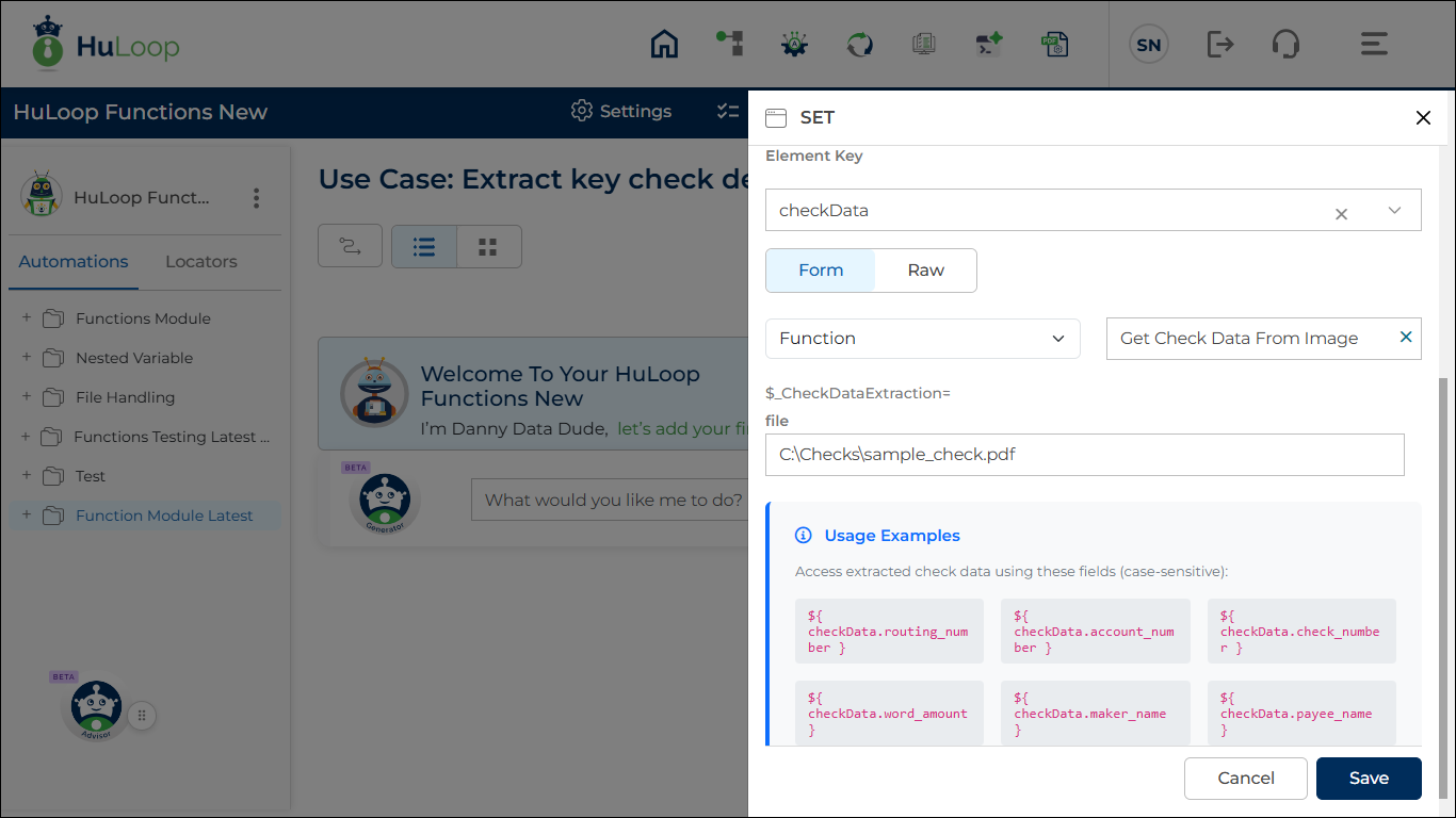 CheckDataExtraction